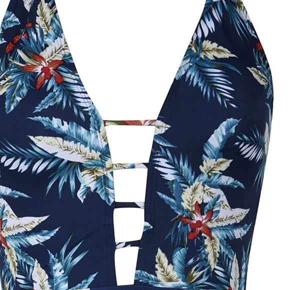 Lace Up Halter Bikini High Waisted Swimsuit Size 6 - Picture 5 of 7